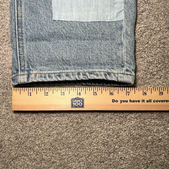 Lucky Brand Jeans Patchwork Legend Boy Mid Rise Relaxed Straight Womens 8/29 R - Picture 6 of 8